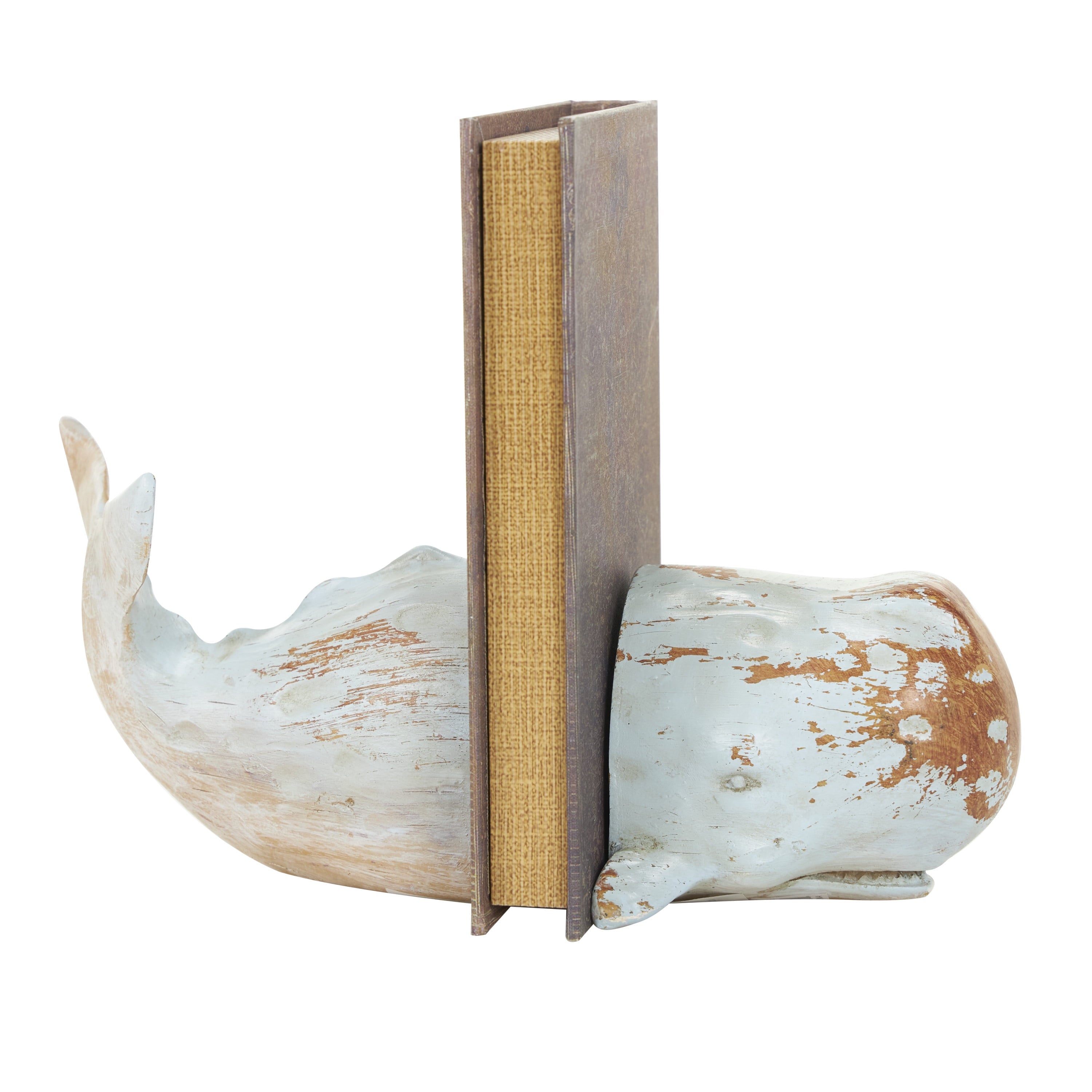4" Whale Polystone Bookends (Set of 2)