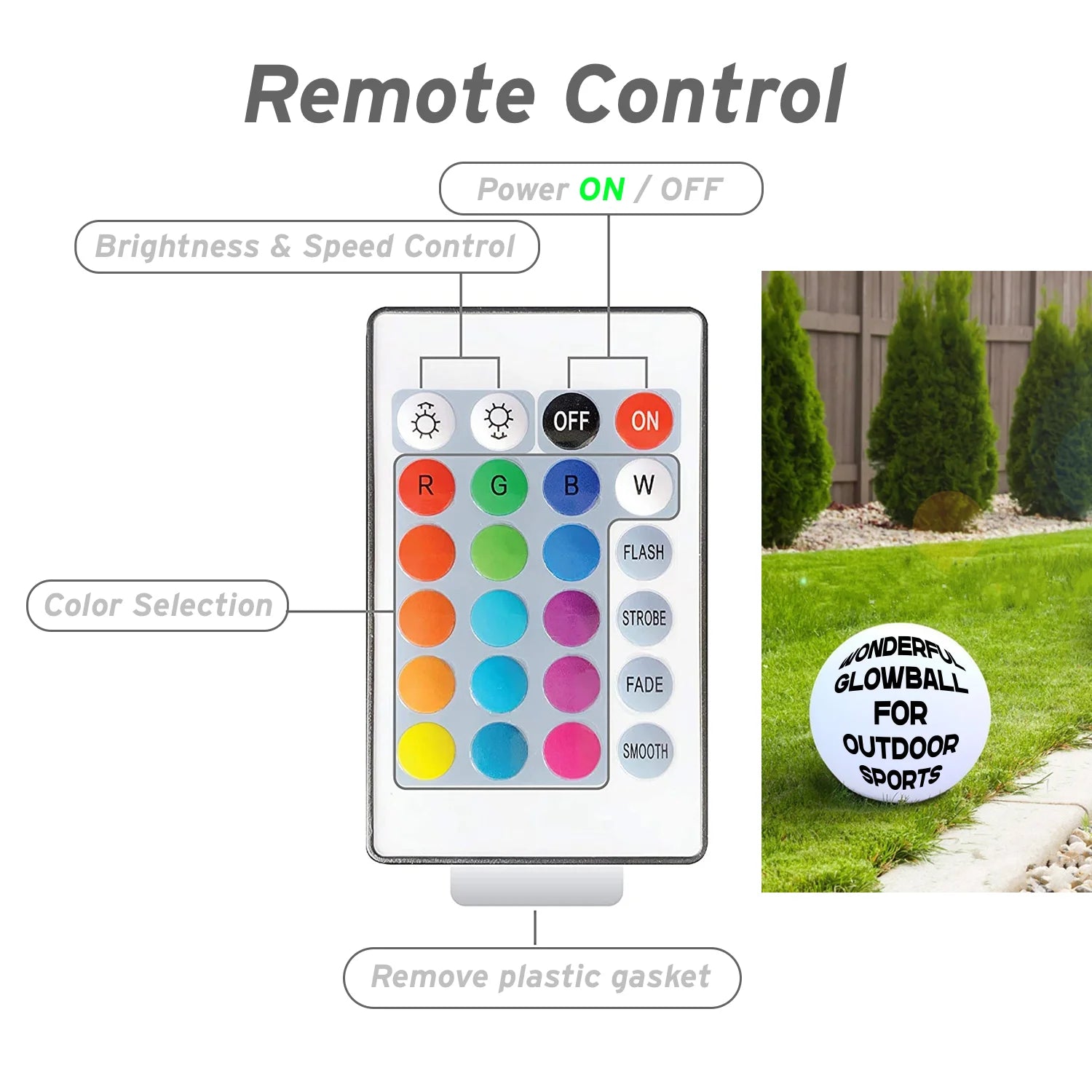 Beach Pool Ball, 16'' Glow 13 Colors Changing Light up Floating Inflatable