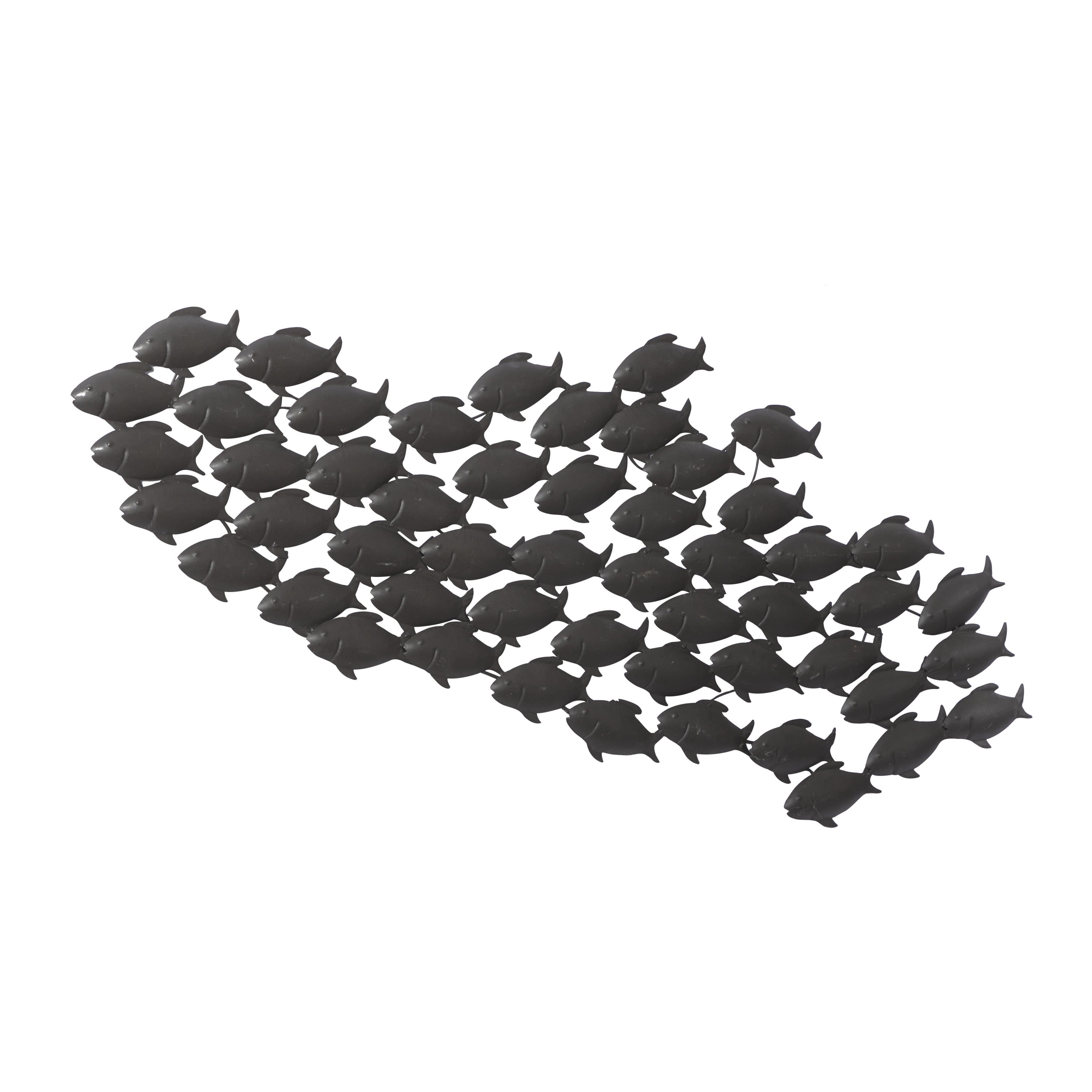 Dark Brown Metal Fish Wall Decor