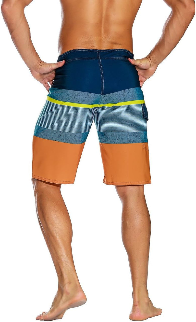 Men's Sportwear Swim Trunks Quick Dry Board Shorts with Lining