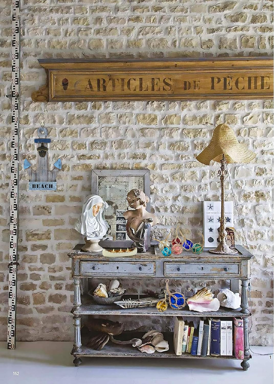 Beach Decor Bottle Opener Wall Mounted with Catcher, Beer Opener and Welcome Sign Set of 2 Pack