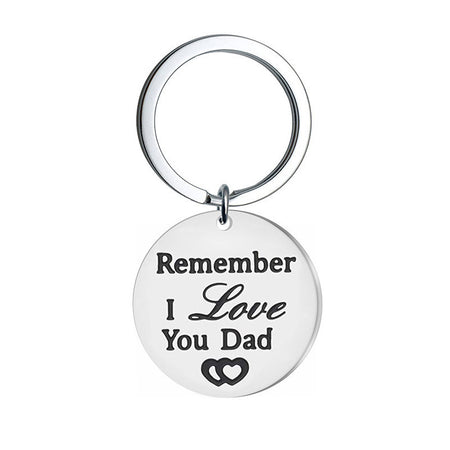 I Love You dad Keychain Silver 3