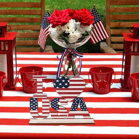 American Independence Day Decorations Wood