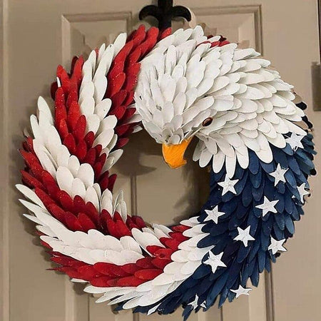  American Flag Bald Eagle Wreath