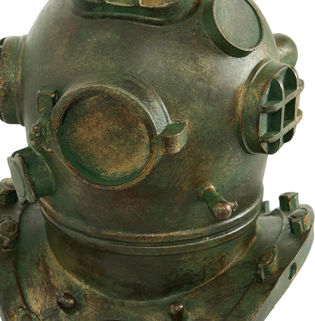 Polystone Diver Helmet, 8" X 9" X 10", Bronze
