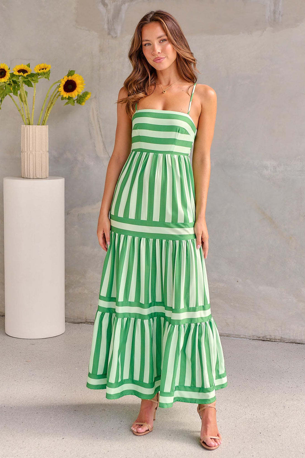 Long Dress With Pockets green 2