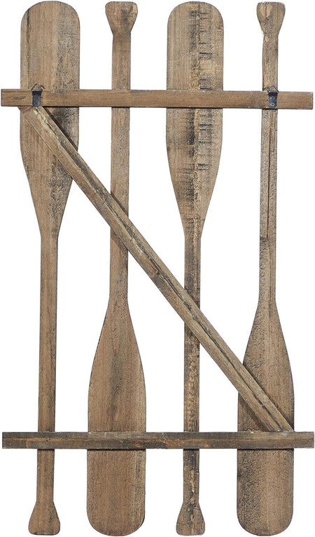 Antique Wood Paddles Canoe Oar Coastal Wall Art Mount Nautical Beach Theme Decor