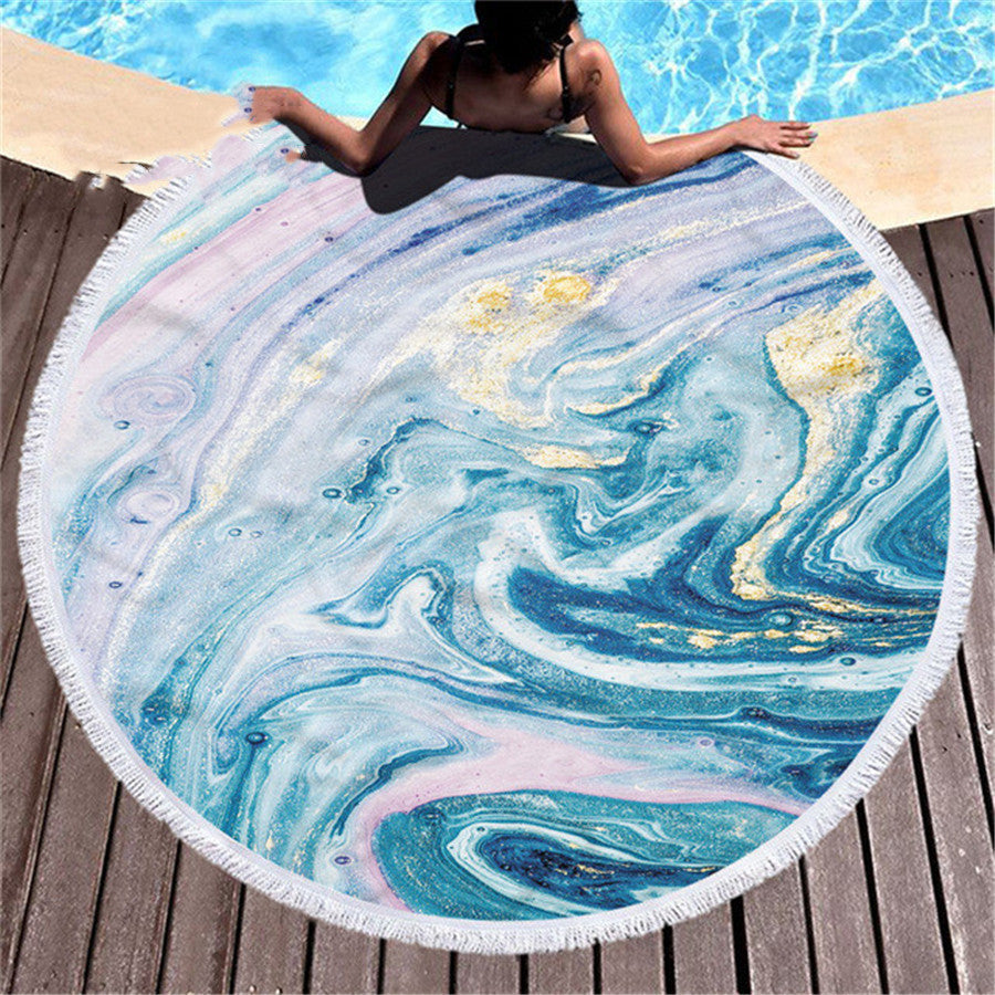 Round Multicolor Beach Towel