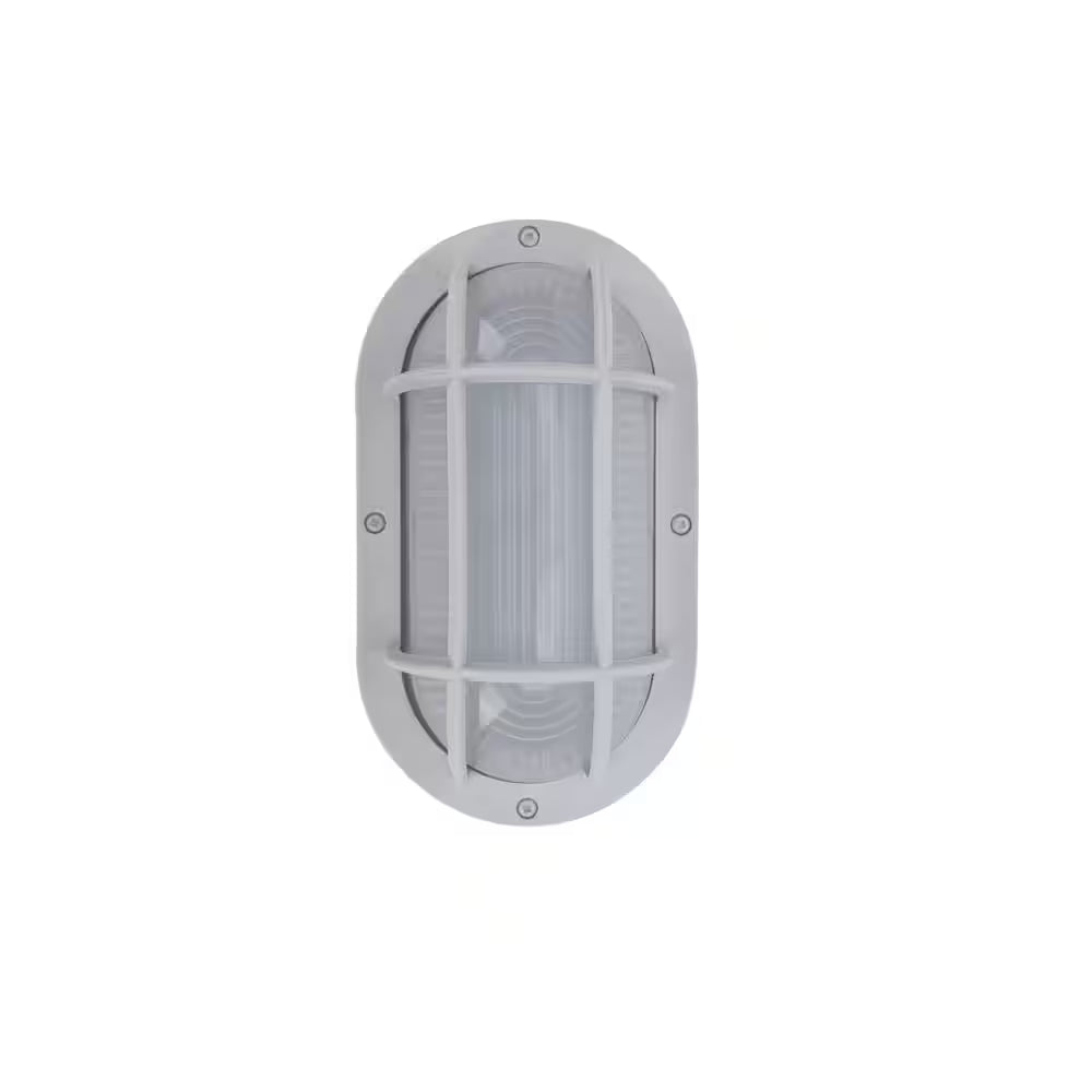 Coastal White Outdoor Integrated LED Wall Lantern