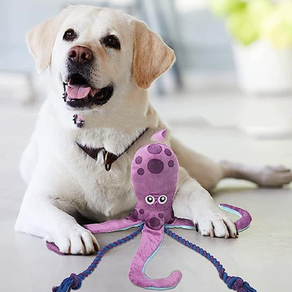 Dog purple  soft toy