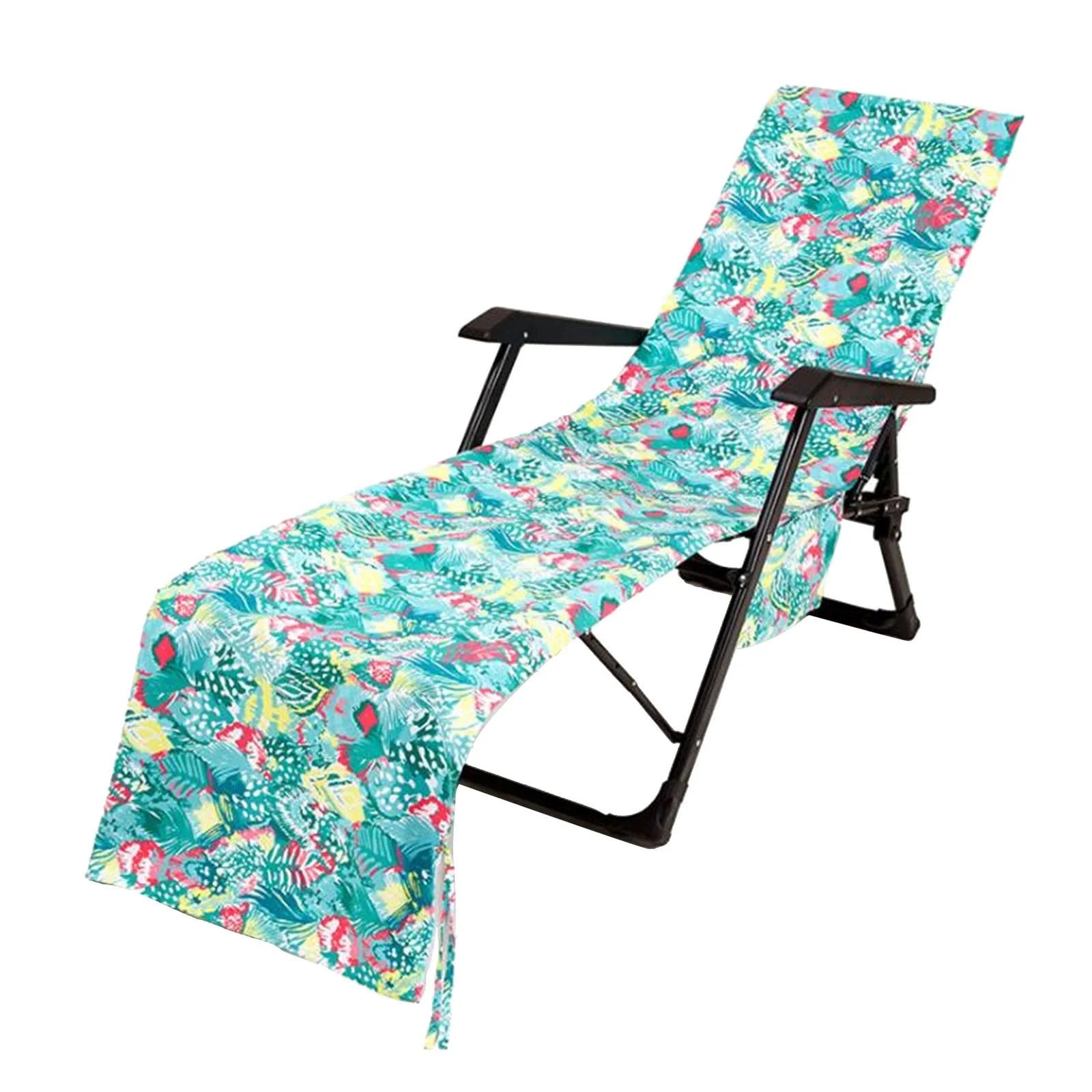 Beach Chair Cover Printed Beach Towel Polyester Cotton Lounge Chair Towel
