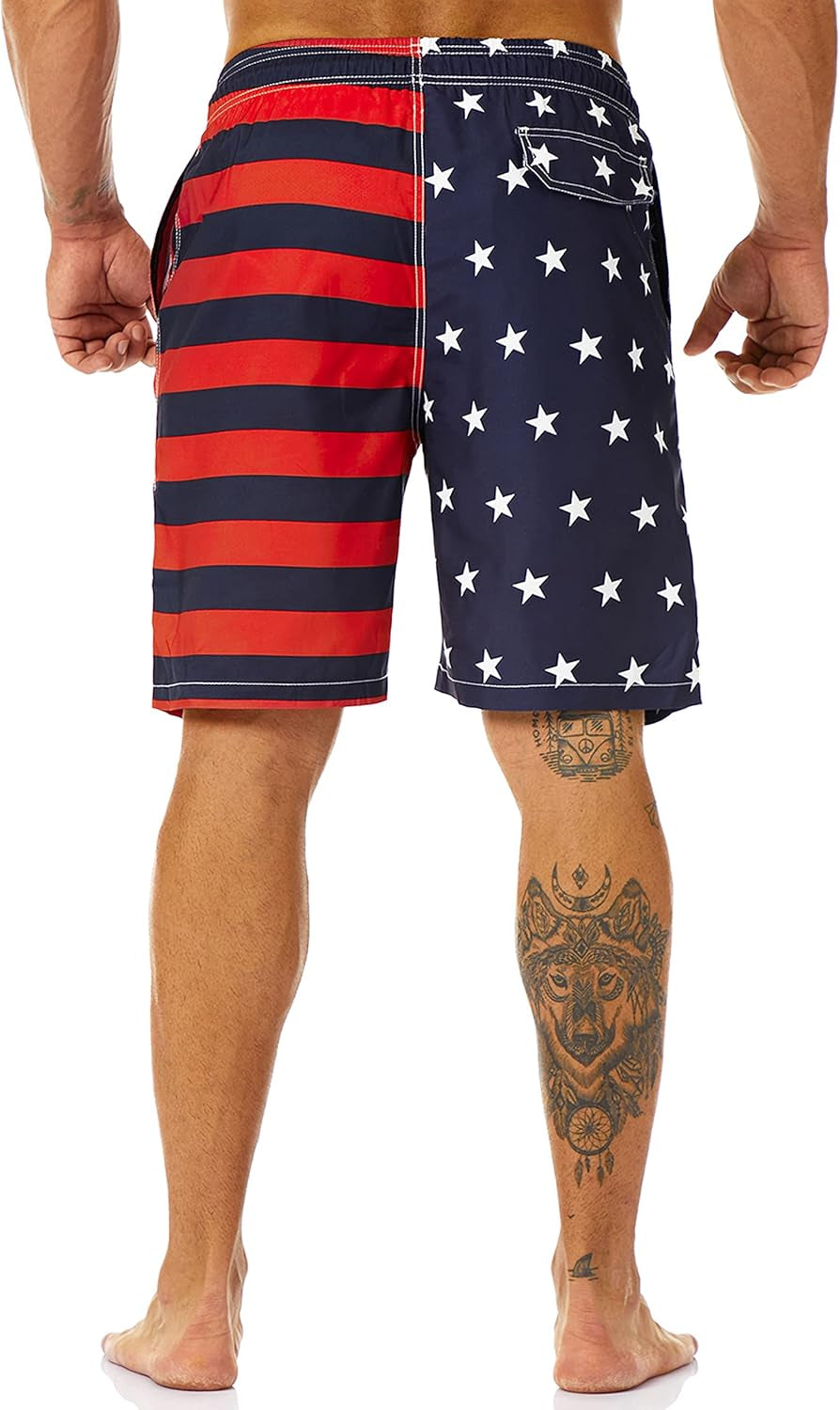 Men's Swim Trunks Long, Quick Dry, 9 Inches Inseam Bathing Suits with Mesh Lining