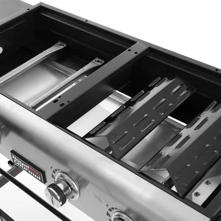 Burner Gas Grill and Griddle Combo with Side Table