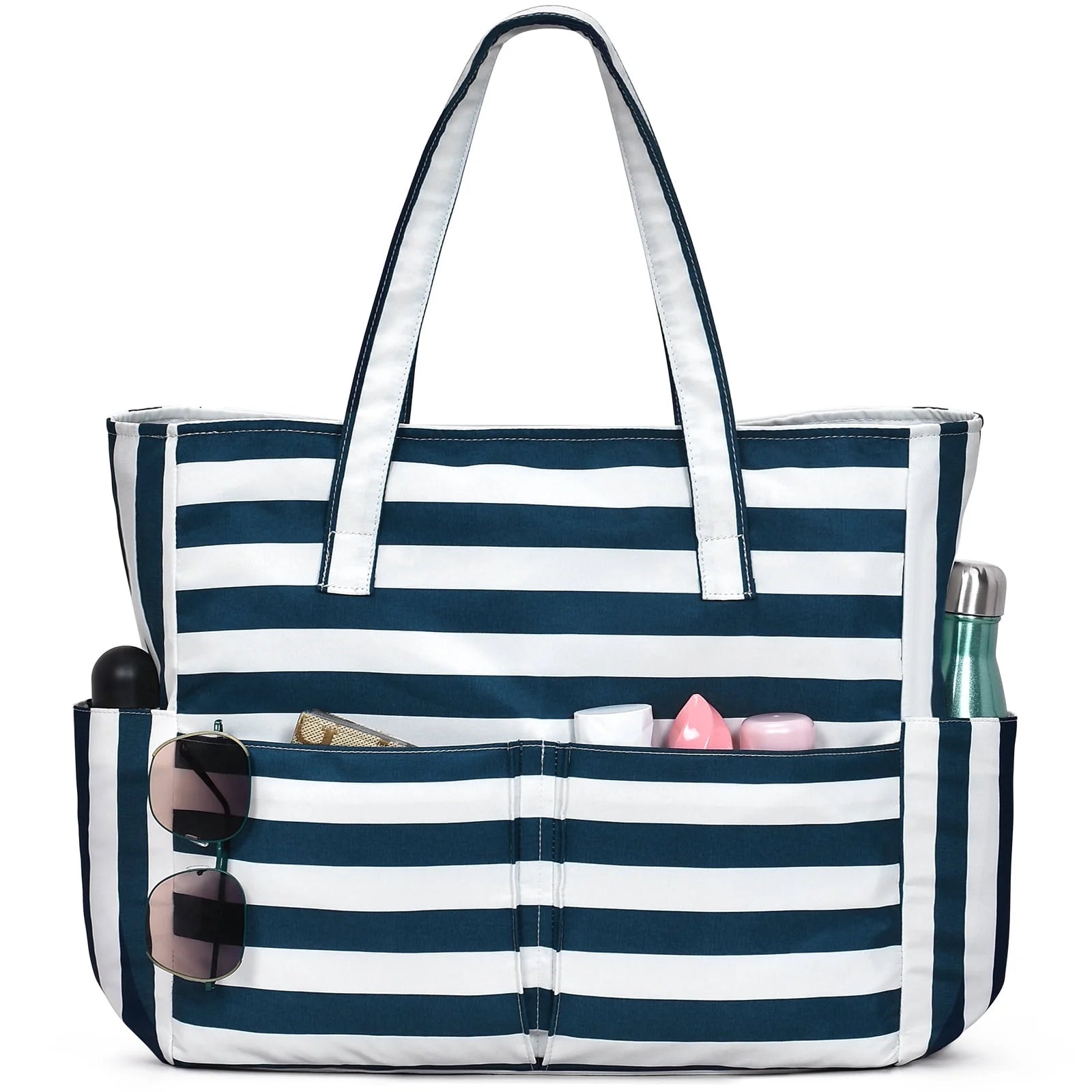 Beach Bags for Women, Beach Tote Bag Waterproof Sandproof Swim Pool Bag Large Capacity Beach Bag with Wet Pocket