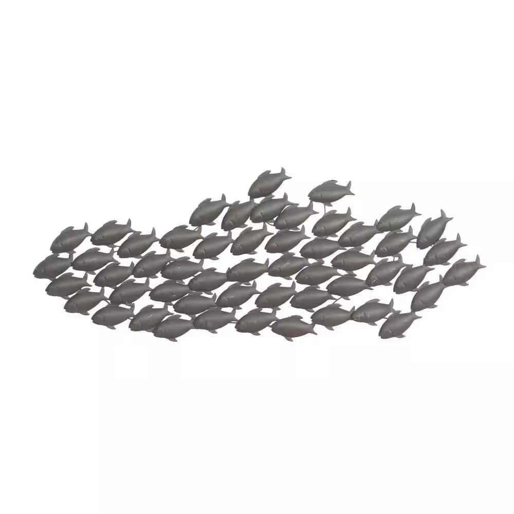 Metal Dark Brown Fish Wall Decor - 53 In. X 20 In.