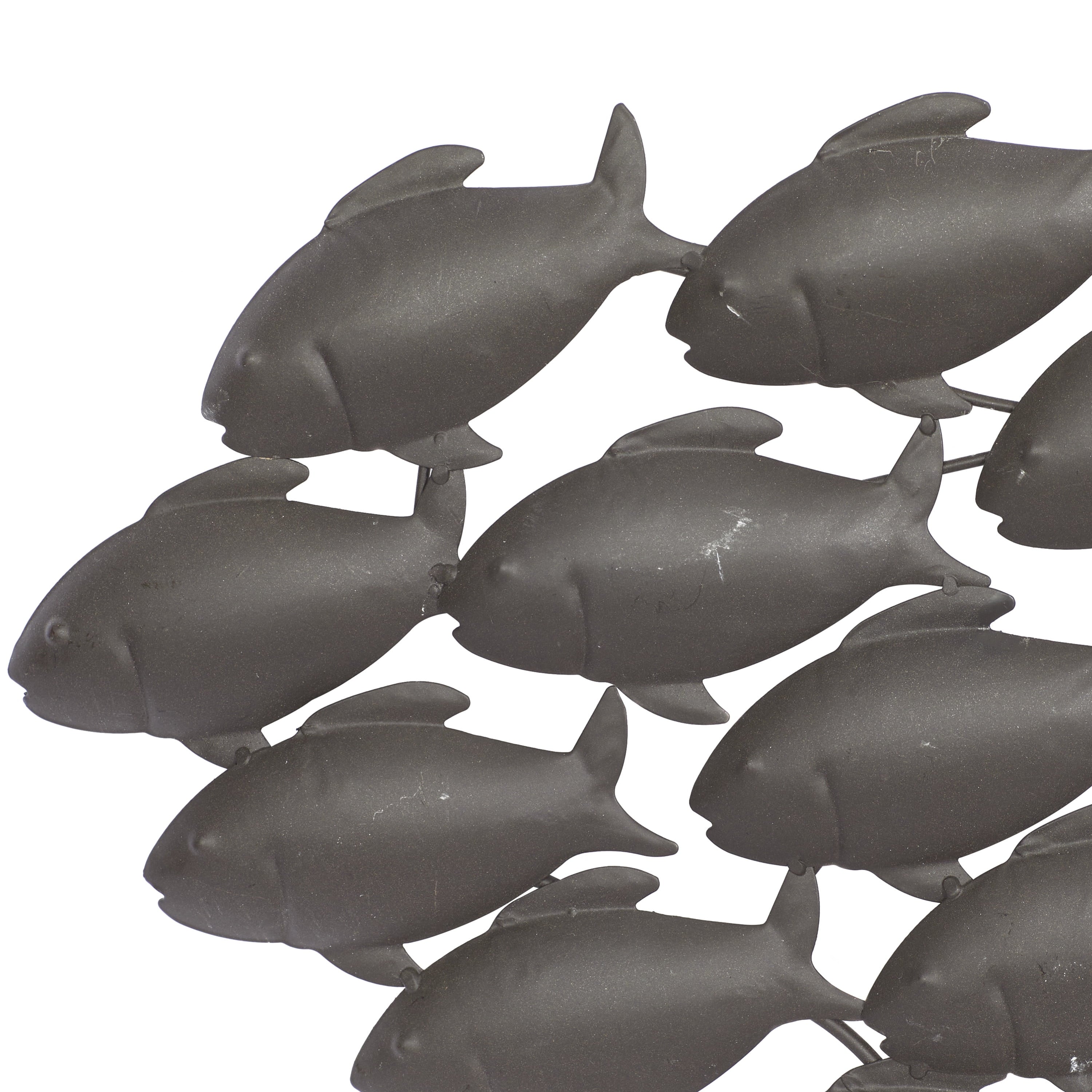 Dark Brown Metal Fish Wall Decor