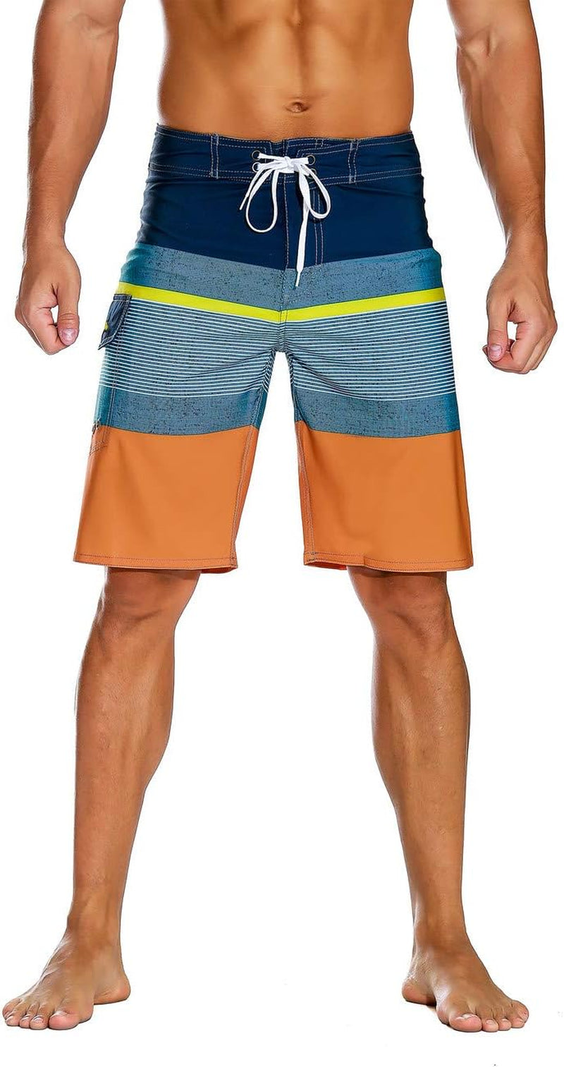 Men's Sportwear Swim Trunks Quick Dry Board Shorts with Lining