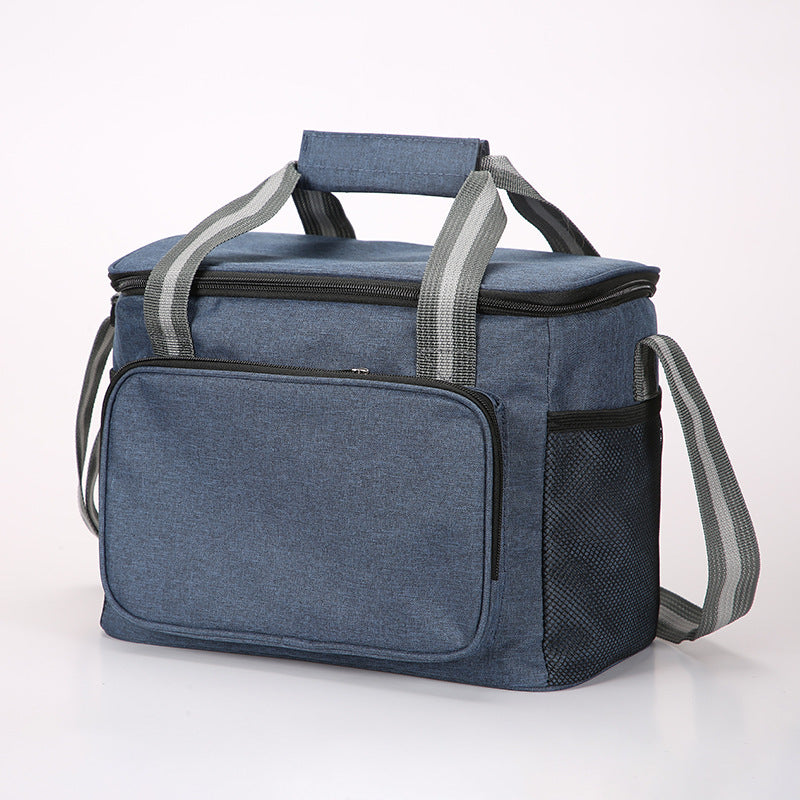 Thickened Outdoor Oxford Cloth Portable Cooler Bag blue