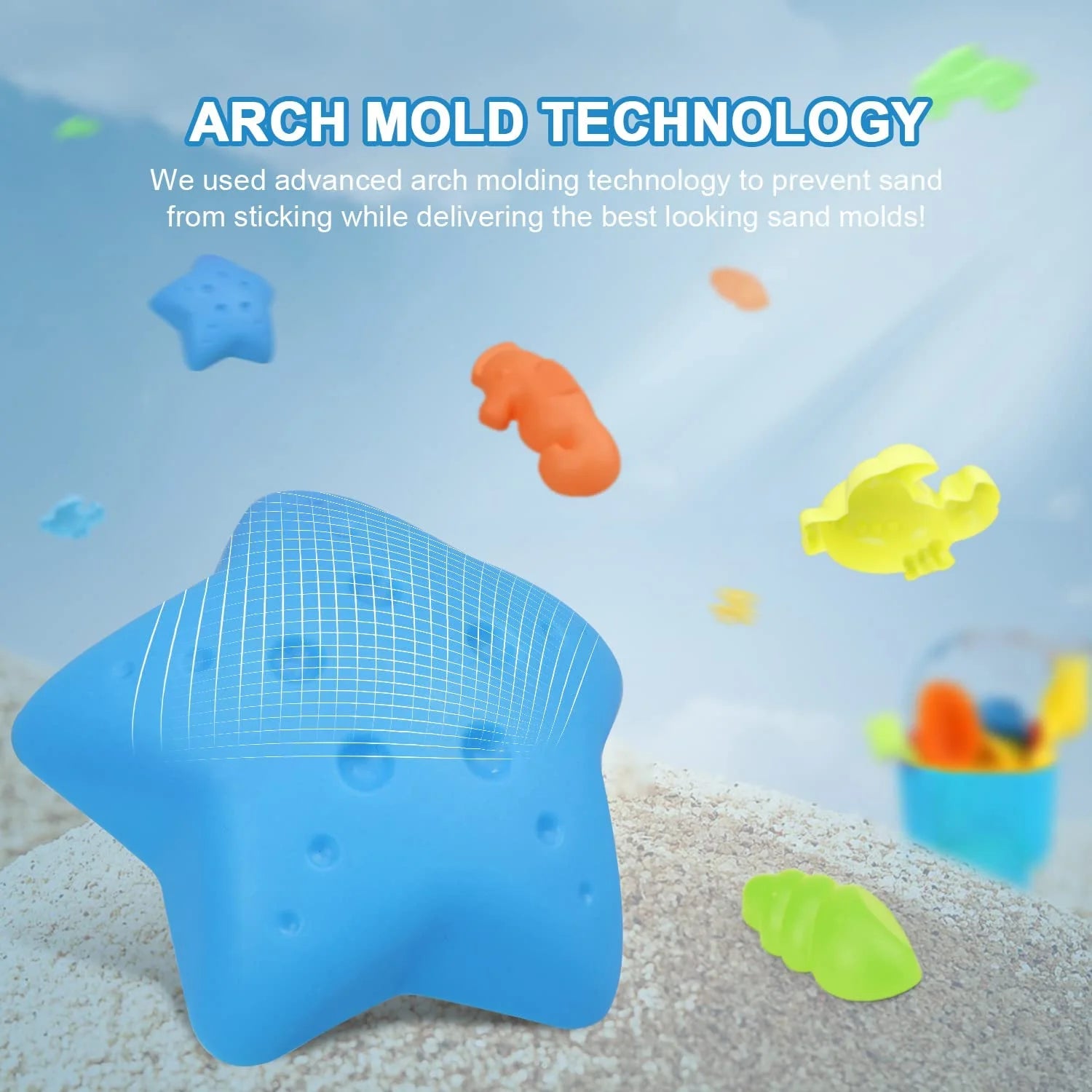 Kids Beach Toy Set, 9-Piece, Multicolor