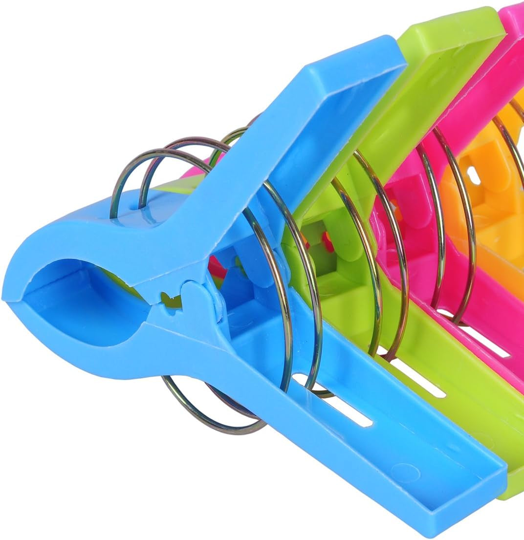 Towel Clips for Beach Chairs Heavy Duty, 8 Pack Chair Clips for Beach Towels Non-Slip, Waterproof Towel Holder in Bright Colors, Wonderful Cruise Essentials for You