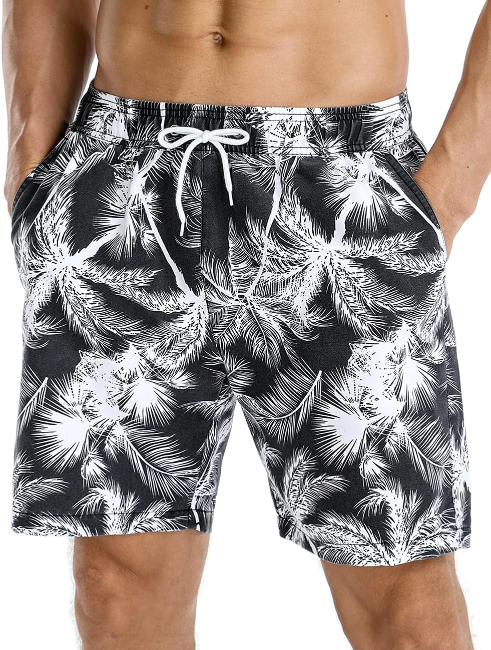 Men's Swim Trunks Beachwear Outdoor Quick Dry Retro Soft Washed Drawstring Short