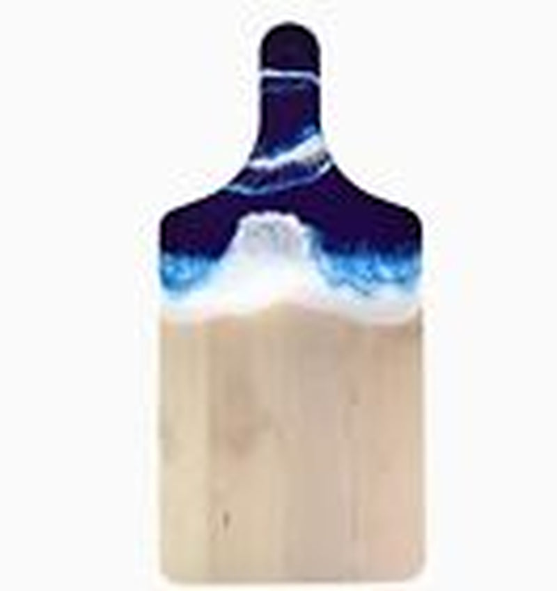 Ocean Theme Wood Cutting Board with Handle or Cheese Serving Board Party Tray