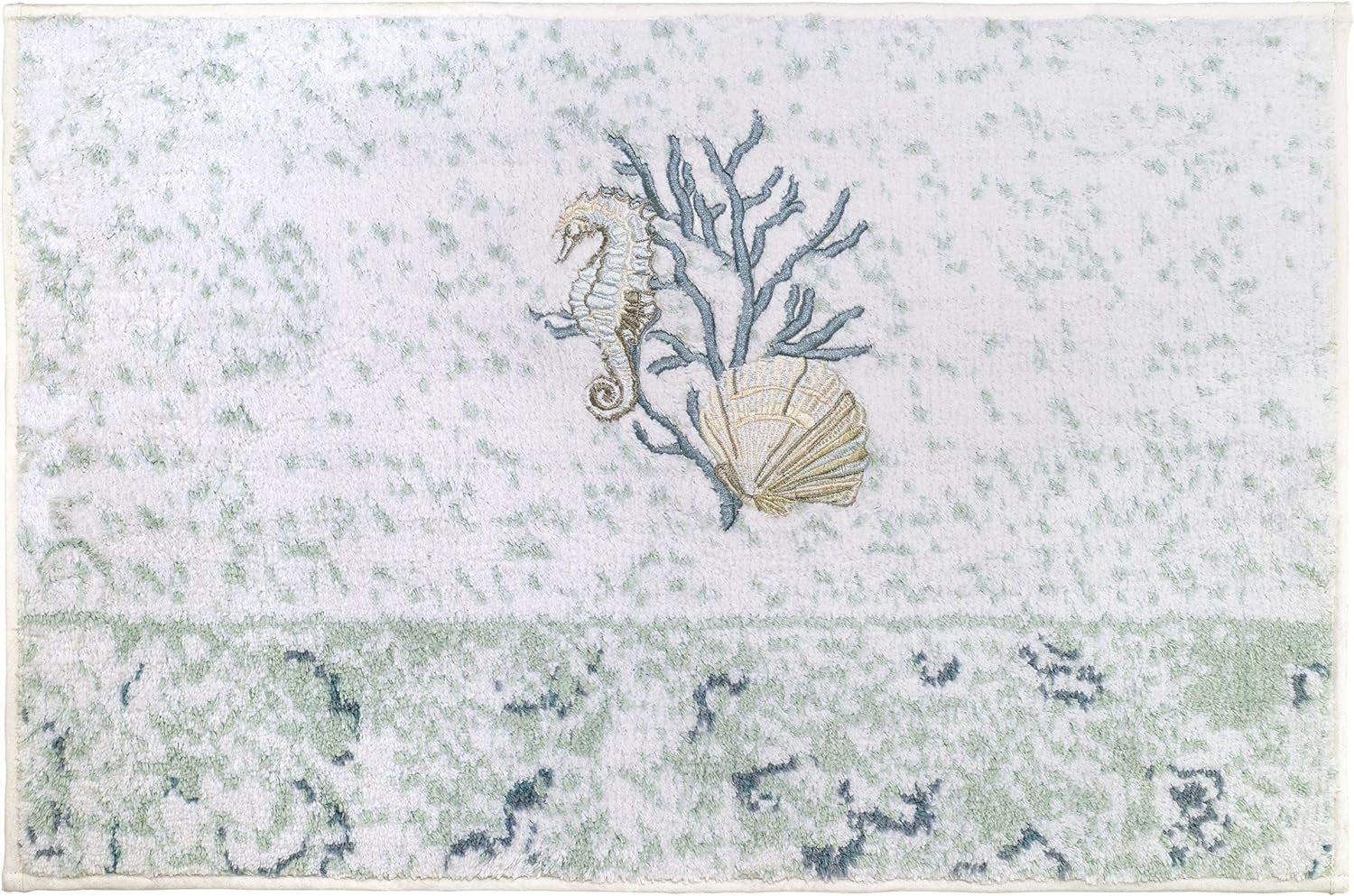- Bath Mat, Cotton Bathroom Rug, Sea Inspired Home Decor