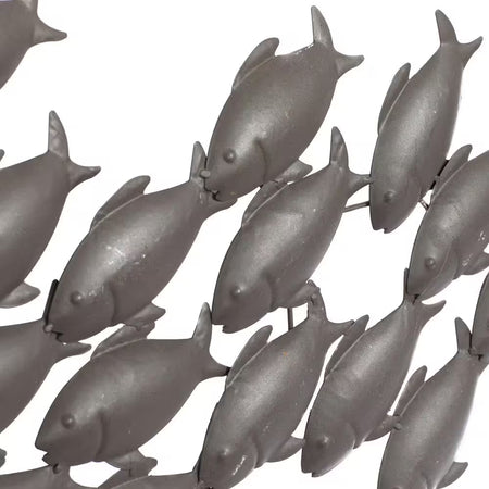Metal Dark Brown Fish Wall Decor - 53 In. X 20 In.