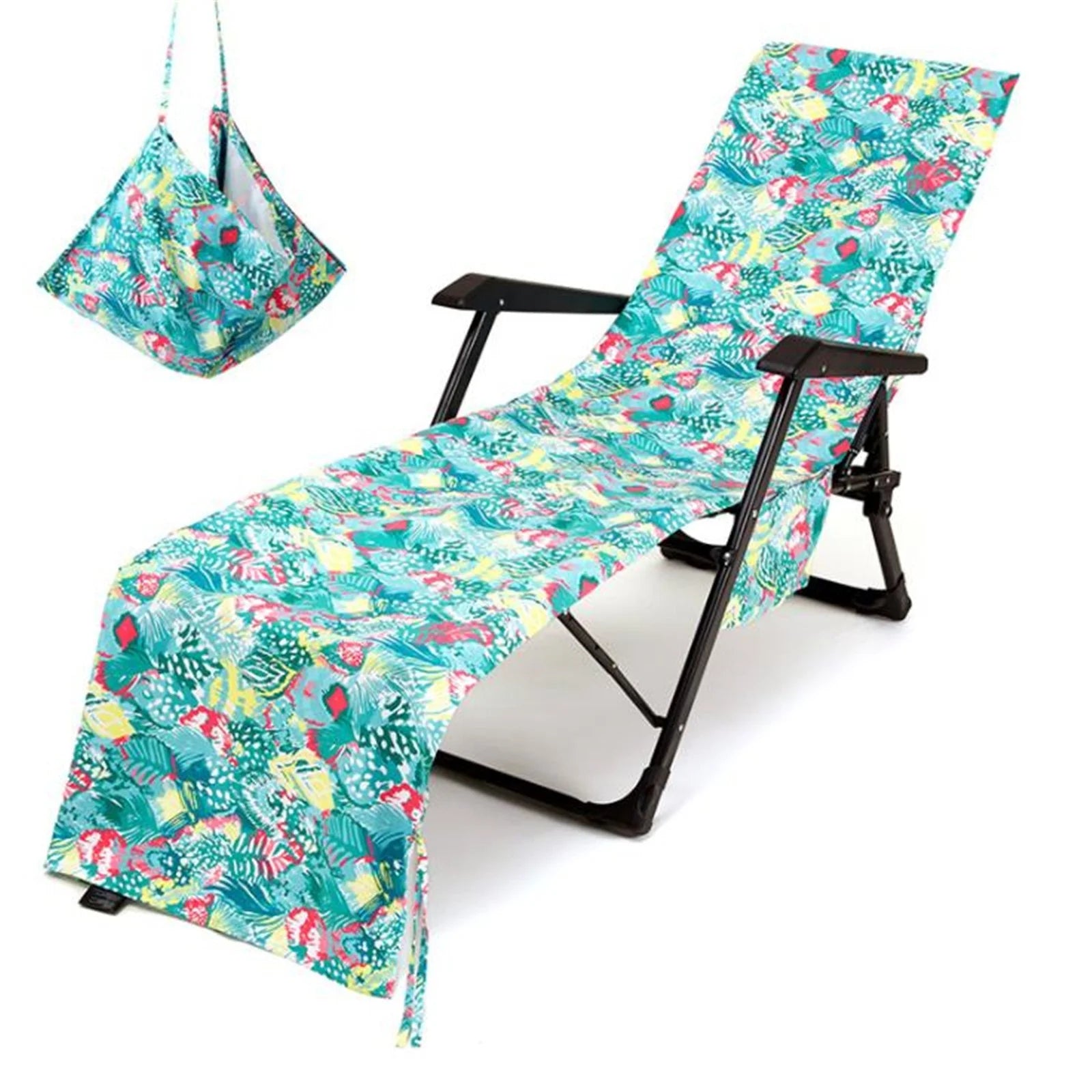 Beach Chair Cover Printed Beach Towel Polyester Cotton Lounge Chair Towel