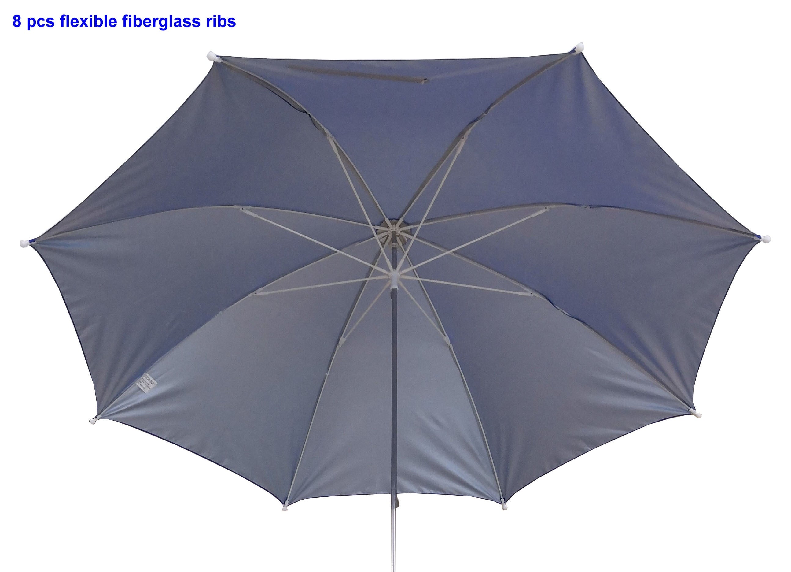 (2 Pack)  Blue Clip-On Umbrella for Beach Chair UV Resistant