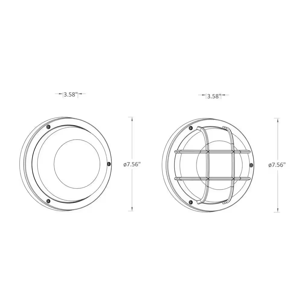 Coastal Norfolk White Outdoor Integrated LED Bulkhead Wall Lantern