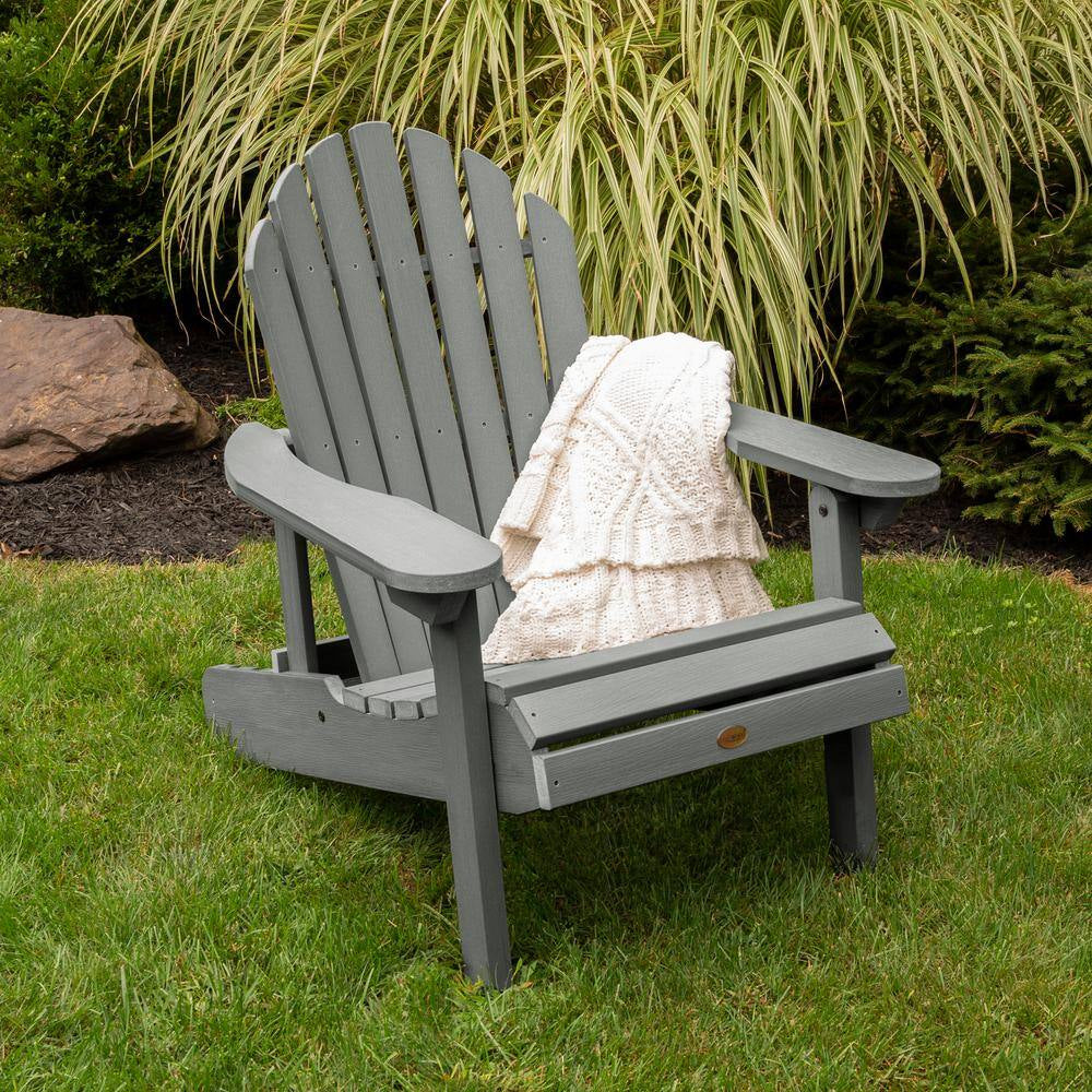 Hamilton Coastal Teak Folding and Reclining Plastic Adirondack Chair
