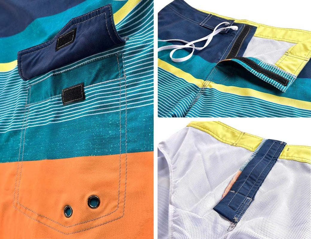 Men's Sportwear Swim Trunks Quick Dry Board Shorts with Lining