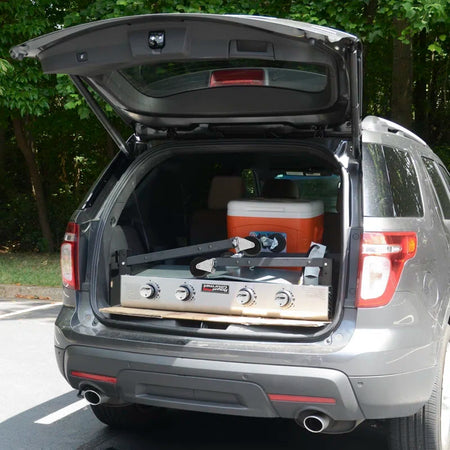 Burner Gas Grill and Griddle Combo with Side Table