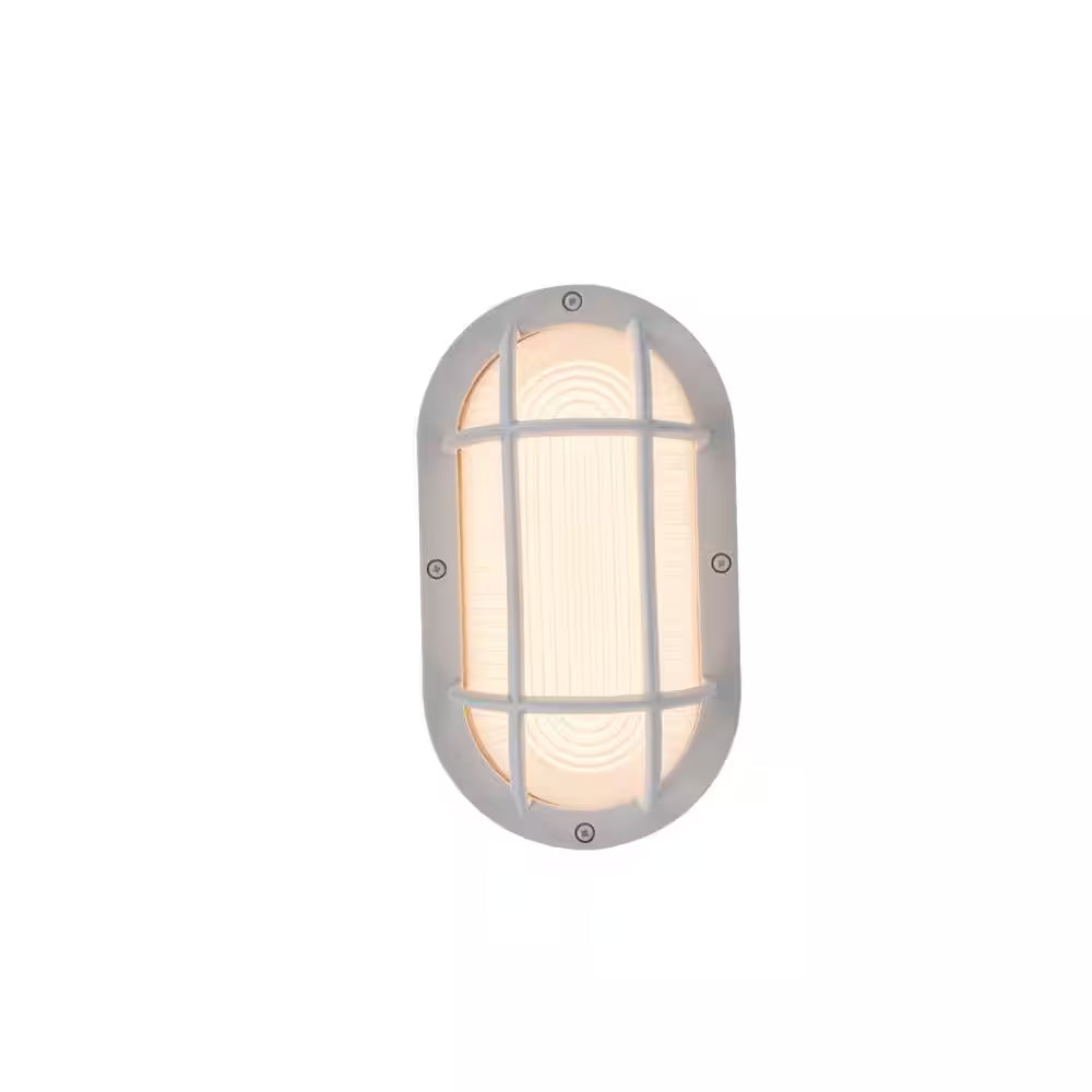 Coastal White Outdoor Integrated LED Wall Lantern