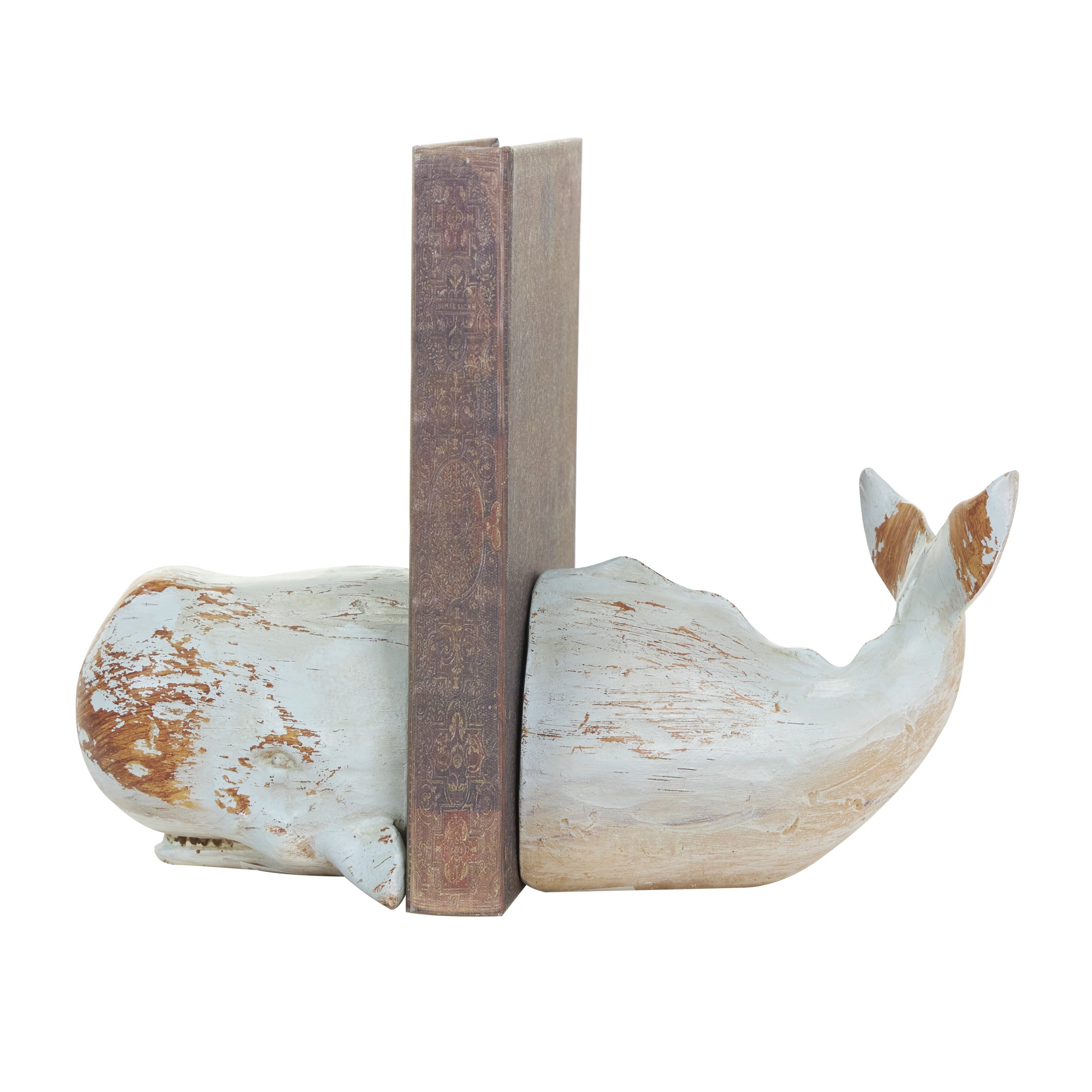 4" Whale Polystone Bookends (Set of 2)