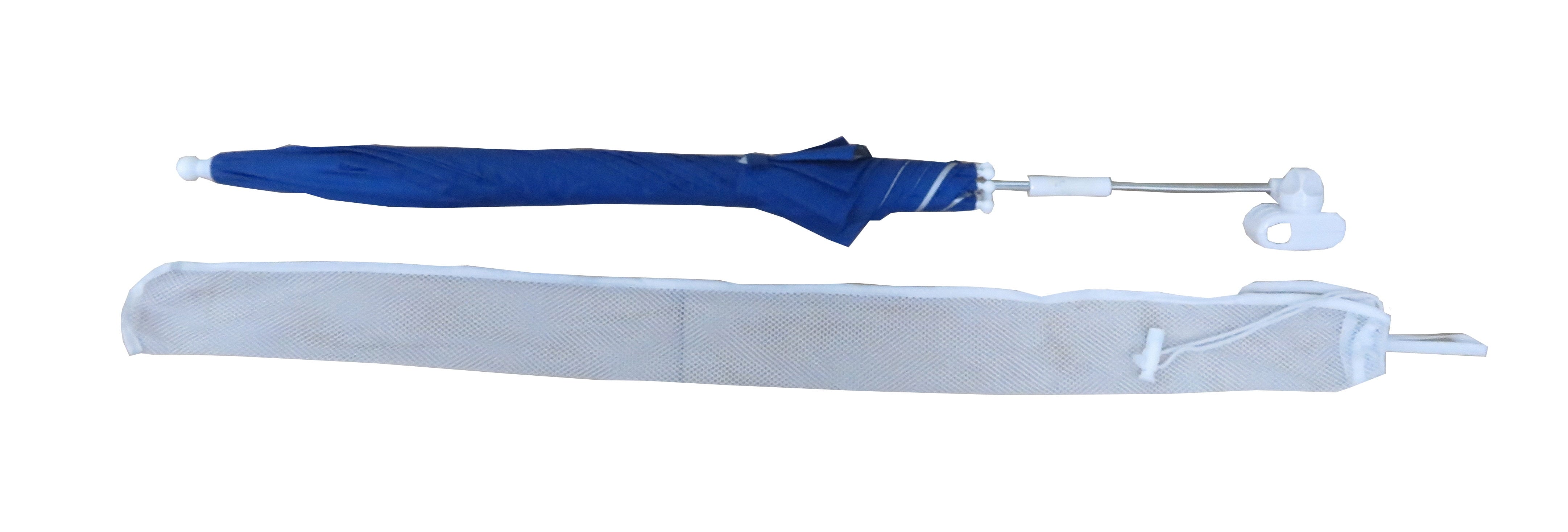 (2 Pack)  Blue Clip-On Umbrella for Beach Chair UV Resistant