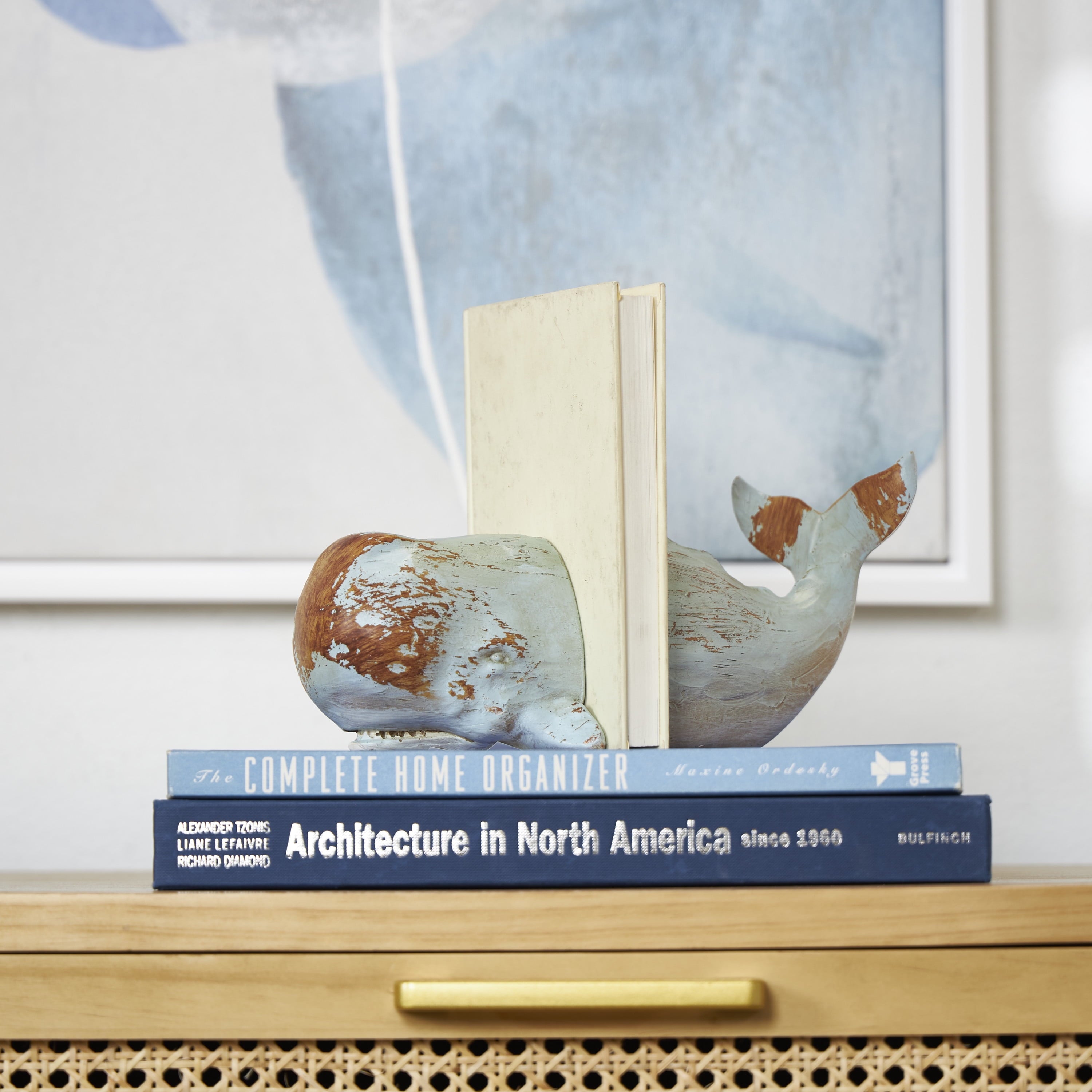 4" Whale Polystone Bookends (Set of 2)