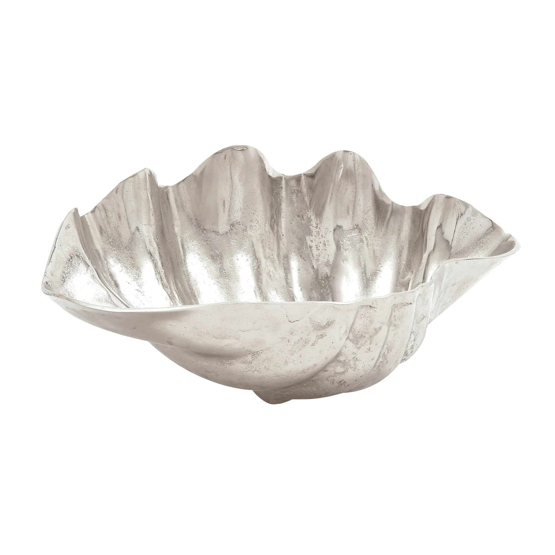 Silver Aluminum Metal Shell Shell Decorative Decorative Bowl