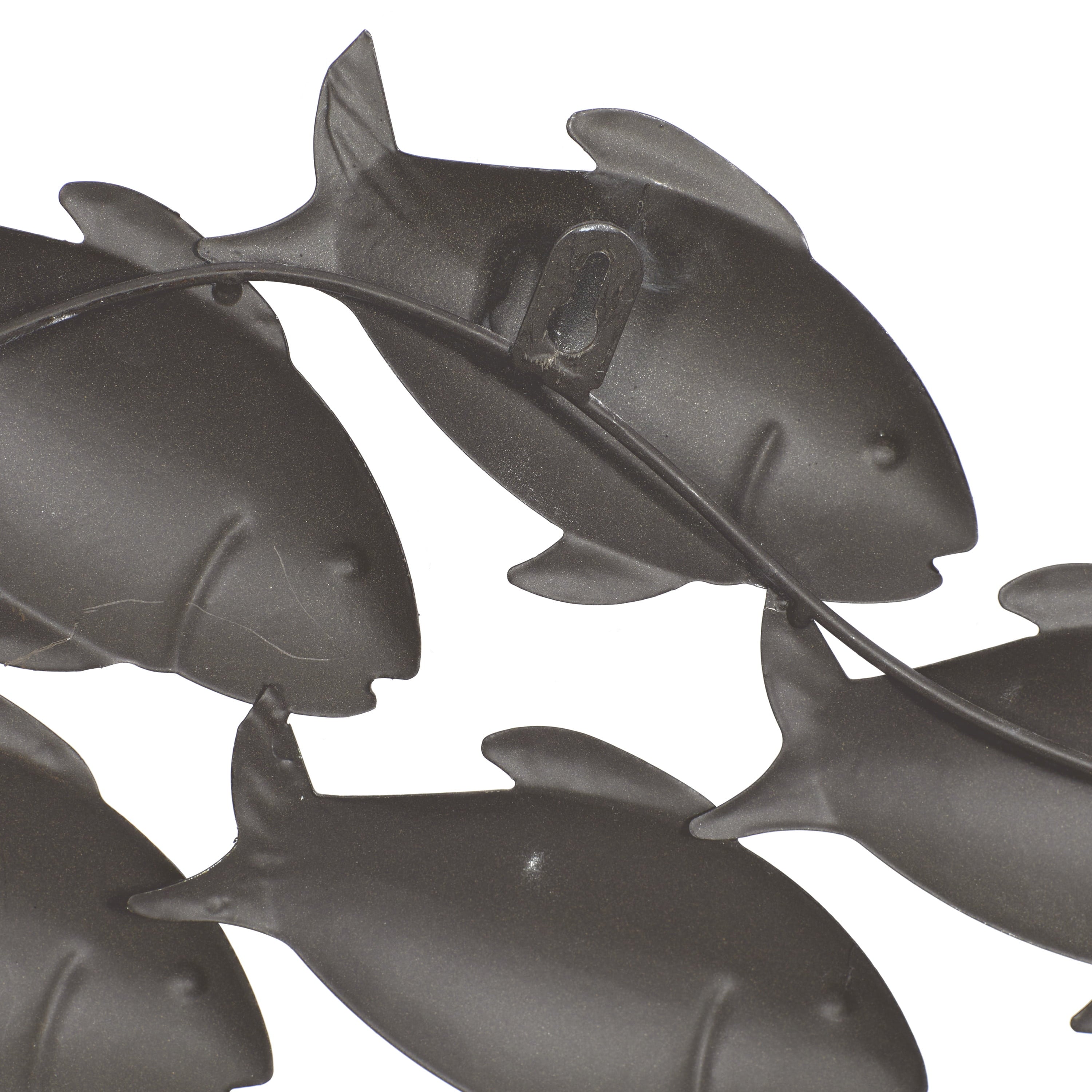 Dark Brown Metal Fish Wall Decor