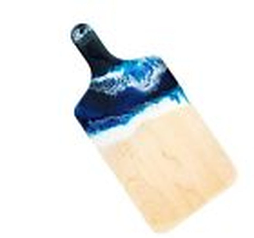 Ocean Theme Wood Cutting Board with Handle or Cheese Serving Board Party Tray