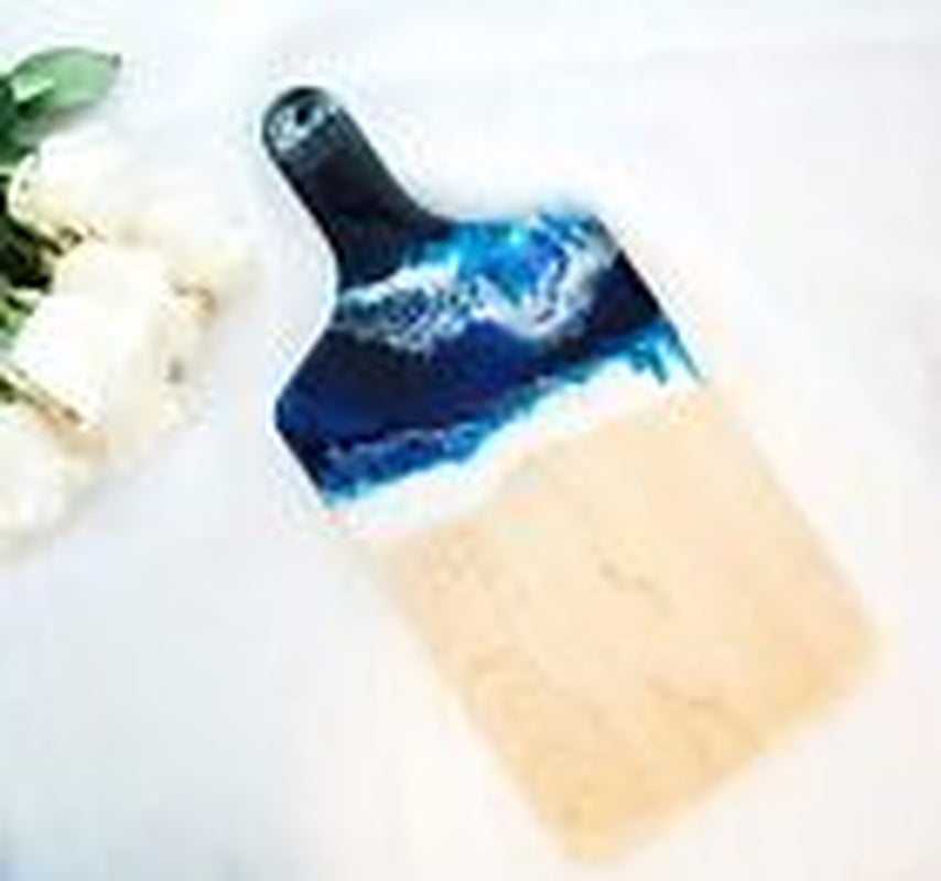 Ocean Theme Wood Cutting Board with Handle or Cheese Serving Board Party Tray
