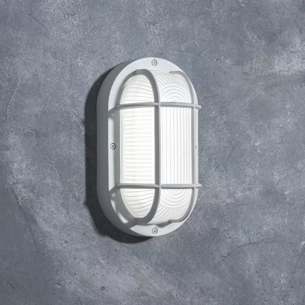 Coastal White Outdoor Integrated LED Wall Lantern