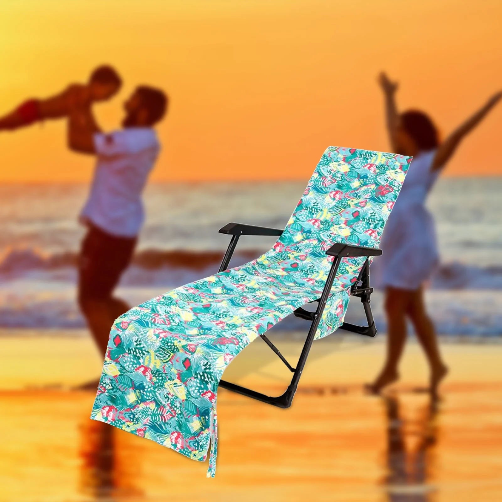 Beach Chair Cover Printed Beach Towel Polyester Cotton Lounge Chair Towel