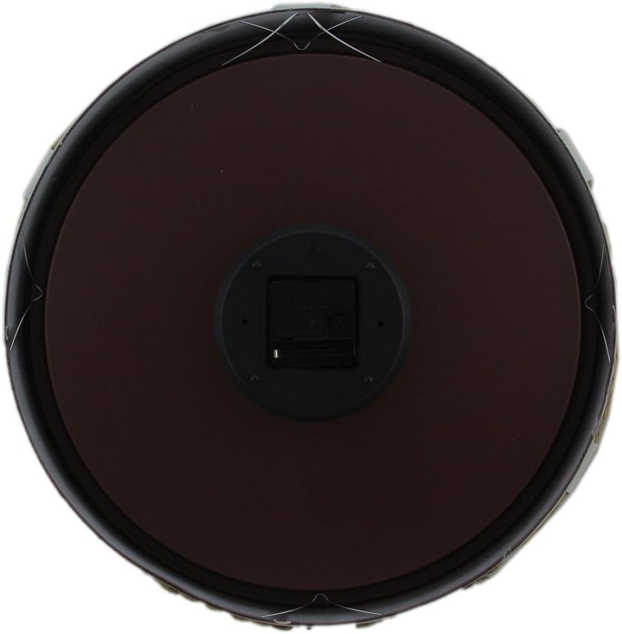 Metal Scroll Decorative Wall Clock Wall Clock for Home with Distressed White Frame and Rope Accent, 17" X 2" X 17", Blue