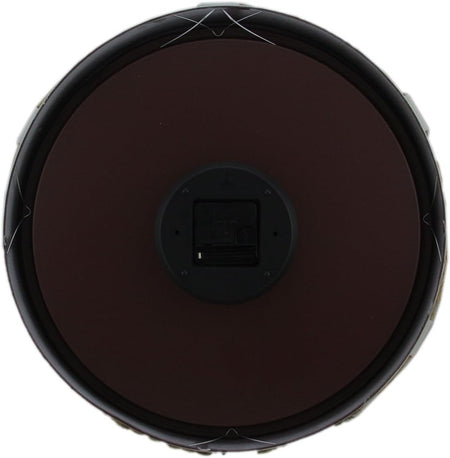 Metal Scroll Decorative Wall Clock Wall Clock for Home with Distressed White Frame and Rope Accent, 17" X 2" X 17", Blue