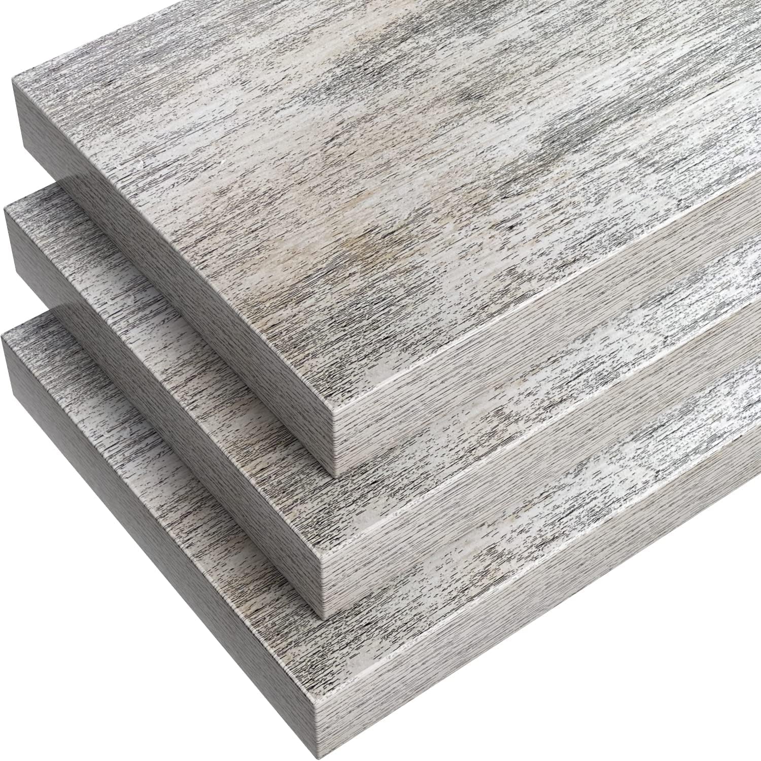 Floating Shelves - 3 Pack 16 Inch Rustic Wall Shelves for Bedroom, Kitchen, Living Room, Bathroom Shelves, Home Decor, Office - Floating Shelf for Trophy, Books, Frames, Toilet Paper