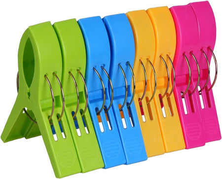 Towel Clips for Beach Chairs Heavy Duty, 8 Pack Chair Clips for Beach Towels Non-Slip, Waterproof Towel Holder in Bright Colors, Wonderful Cruise Essentials for You