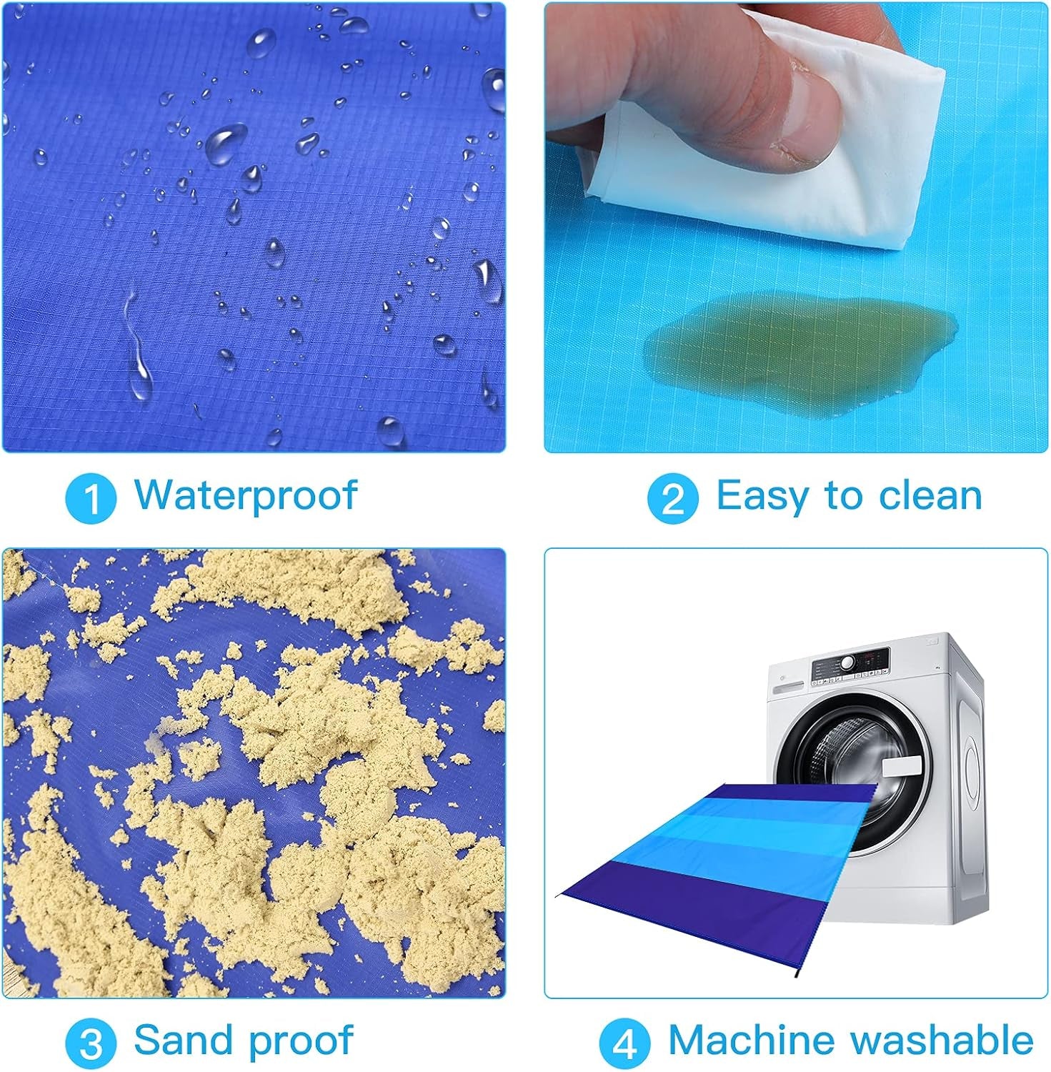 Beach Blanket Adults Oversized Lightweight Waterproof Sandproof Blanket for Beach Large Picnic Mat Travel Camping