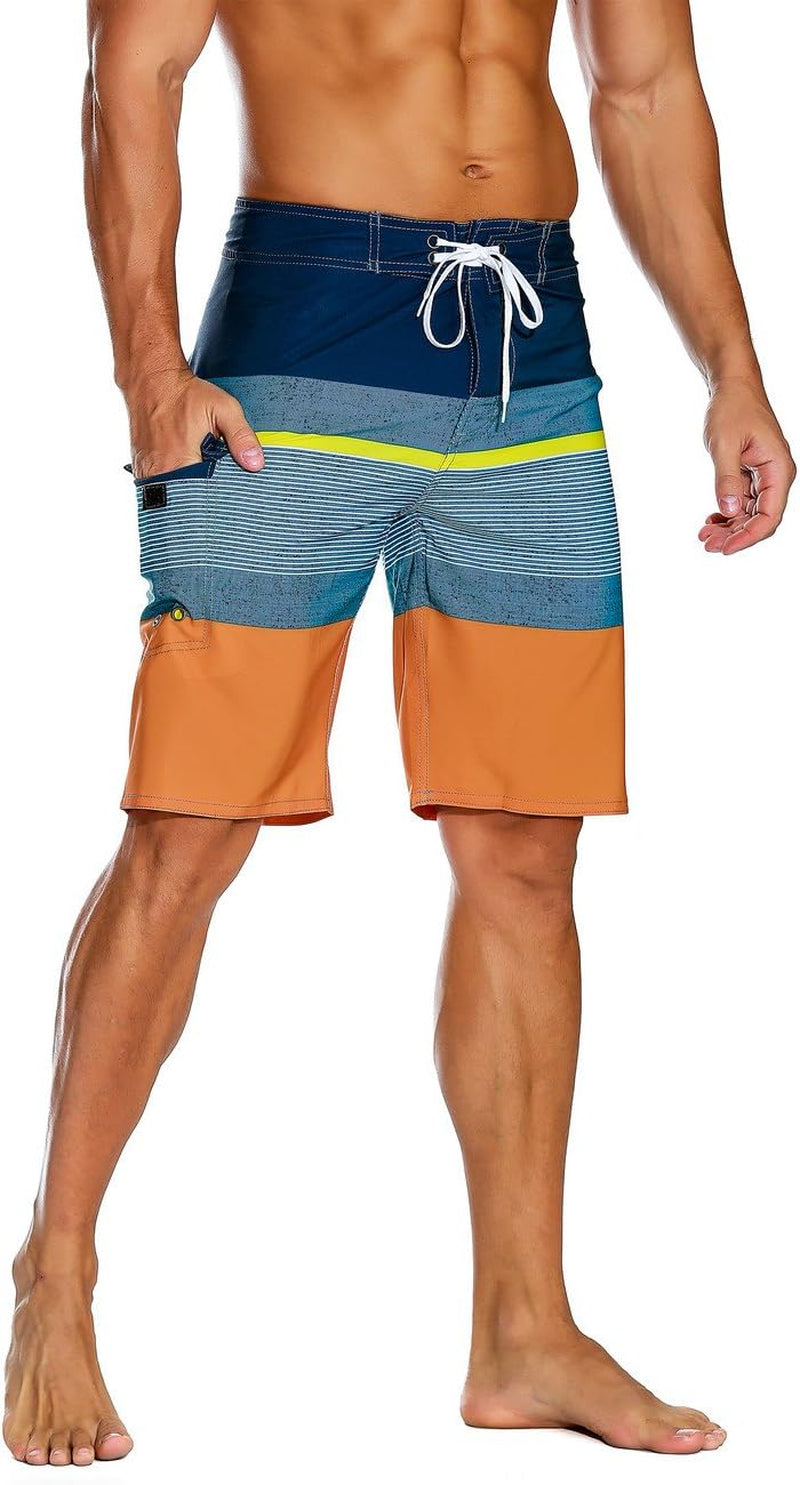 Men's Sportwear Swim Trunks Quick Dry Board Shorts with Lining
